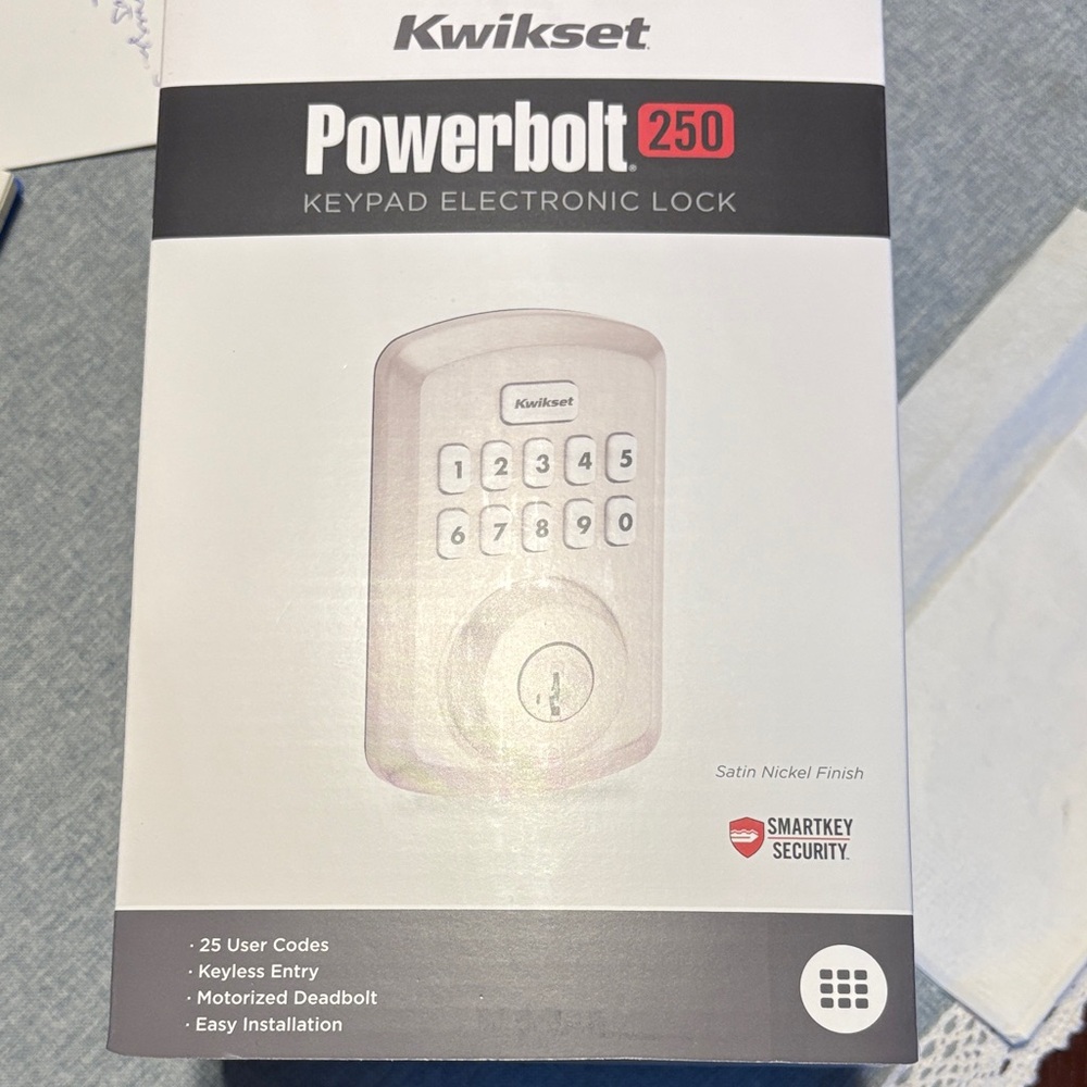 Powerbolt 250 Keypad Electronic Lock - Satin Nickel